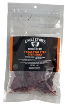 Load image into Gallery viewer, Package of Uncle Ervin&#39;s Texas Two Step Beef Jerky on a white background
